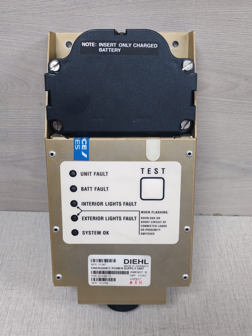 Diehl PNR 3214-62-10 Emergency Power Supply Unit