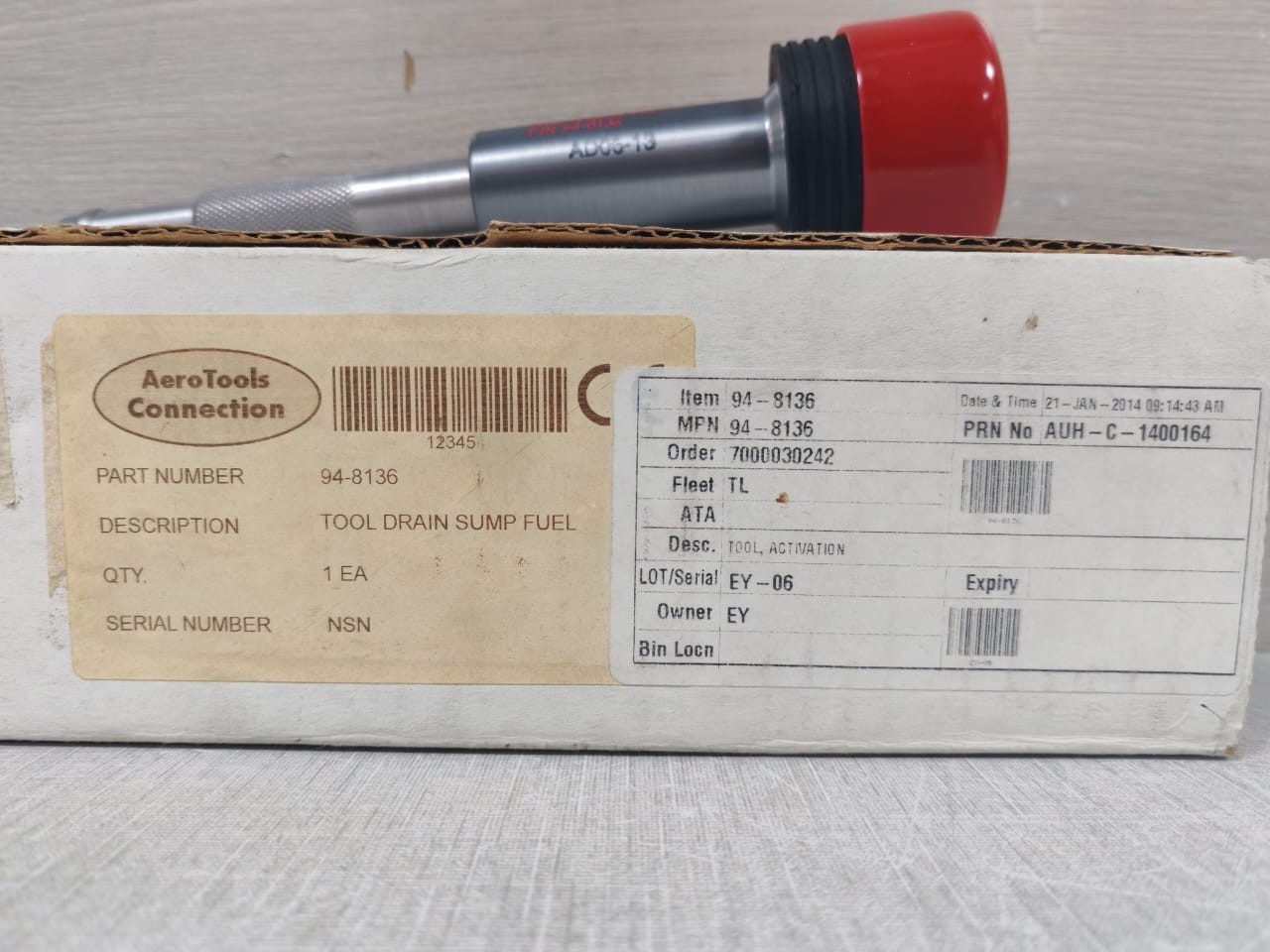 AEROTOOLS CONNECTION 94-8136 AEROTOOLS CONNECTION 94-8136 TOOL DRAIN SUMP FUEL 3