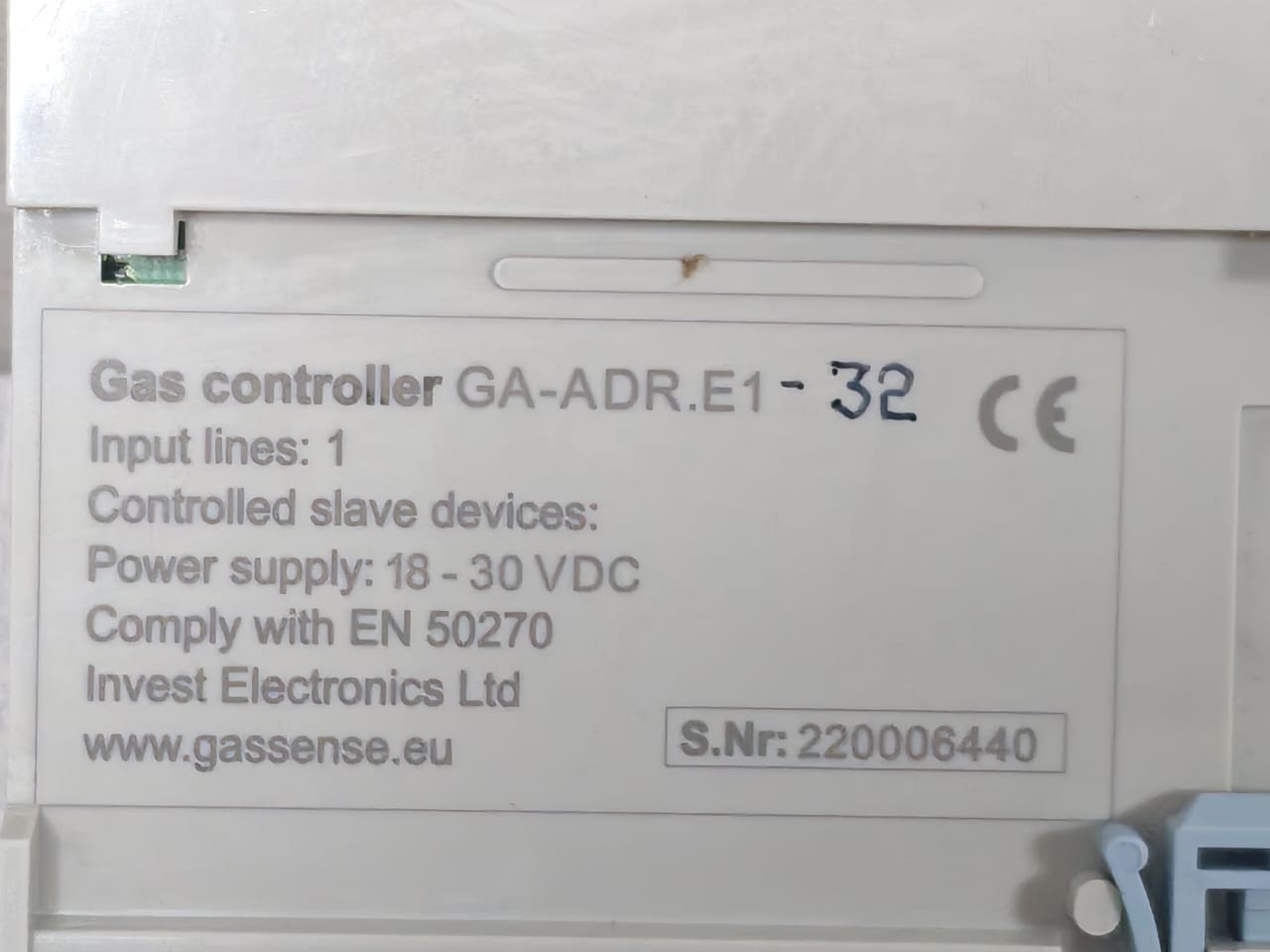 GAS SENSE GA-ADR.E1-32 GA-ADR.E01 GAS SENSE Adressable Gas Controller GA-ADR.E1-32 7