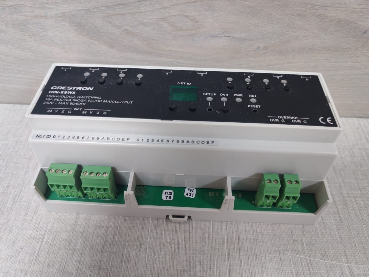 Crestron 6501746 CRESTRON DIN-8SW8 HIGH-VOLTAGE SWITCHING 240V MAX 50/60Hz PN: 6501746 6