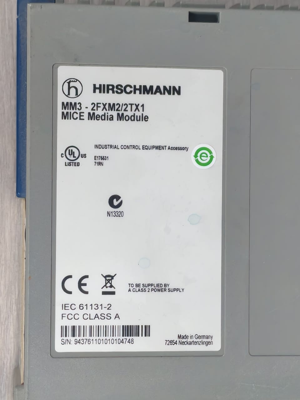Hirschmann MM3-2FXM2/2TX1 Hirschmann MM3-2FXM2/2TX1 Mice Media Module 3
