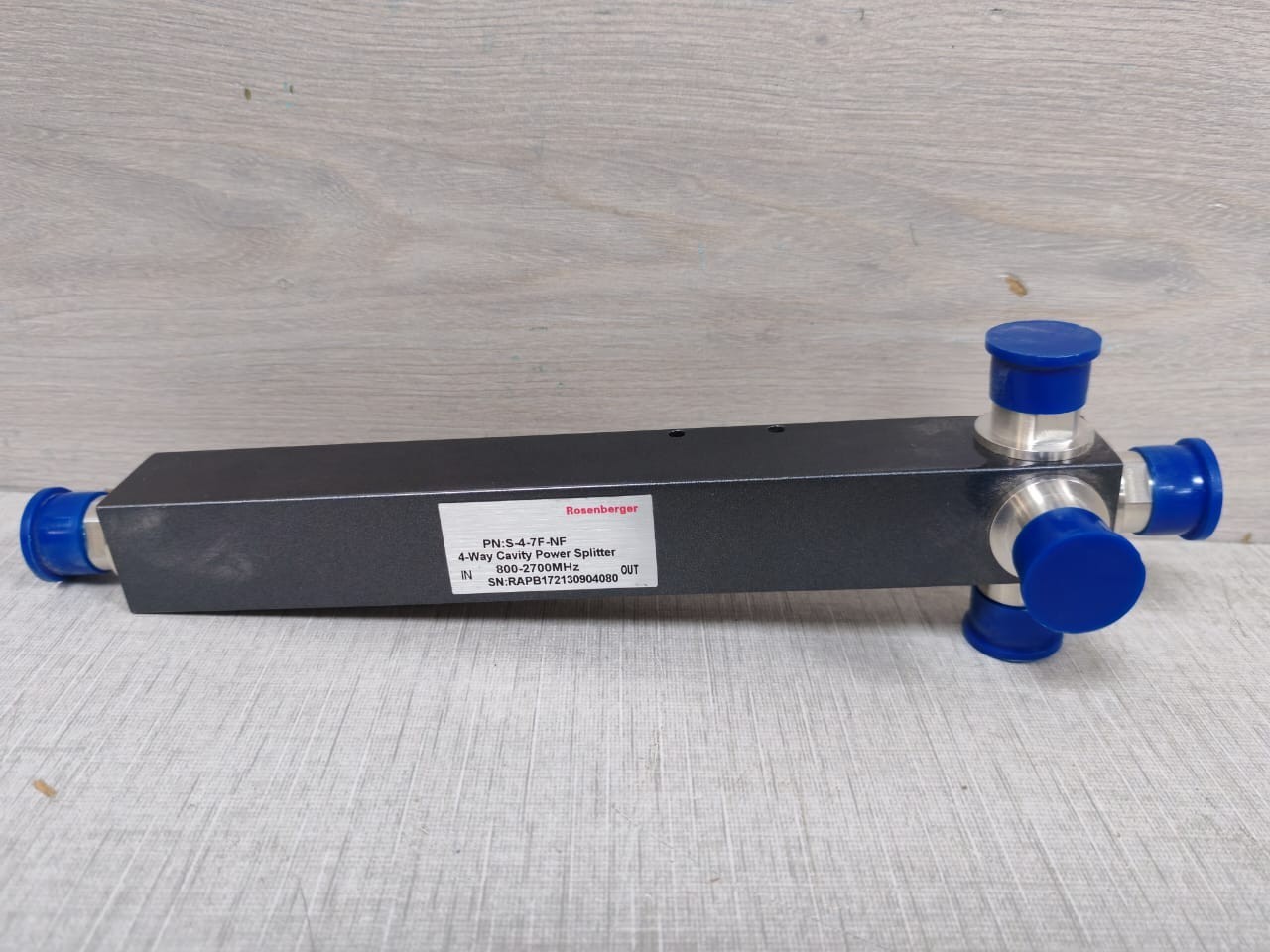 ROSENBERGER S-4-7F-NF ROSENBERGER S-4-7F-NF 4-WAY CAVITY POWER SPLITTER 800-2700MHz 3