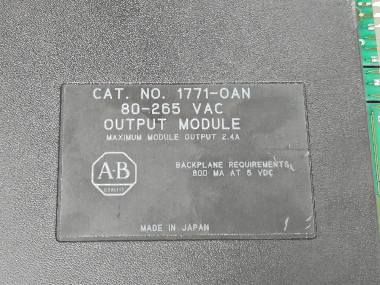 Rockwell Automation 1771-OAN Allen-Bradley 1771-OAN 80-265 VAC Output Module 4