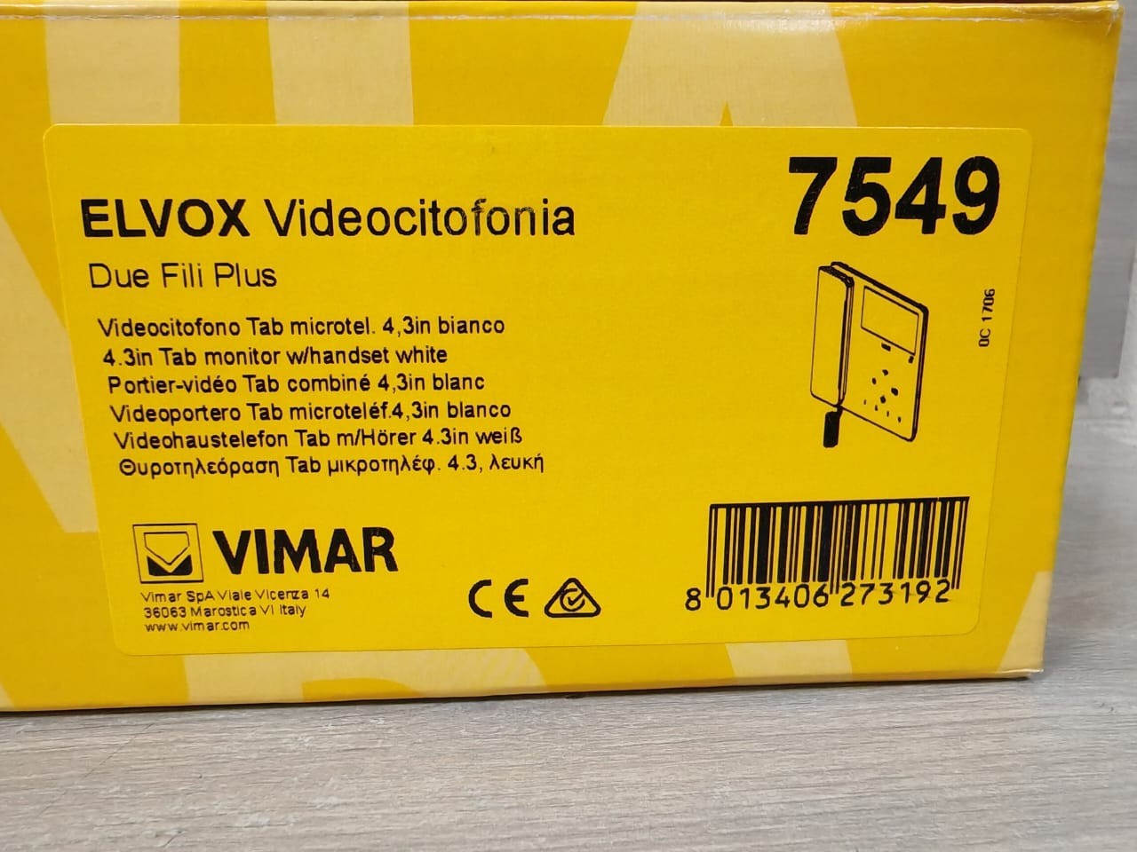 VIMAR 7549 VIMAR ELVOX VIDEOCITOFONIA 7549 VIDEO INTERCOM TAB 4.3 6