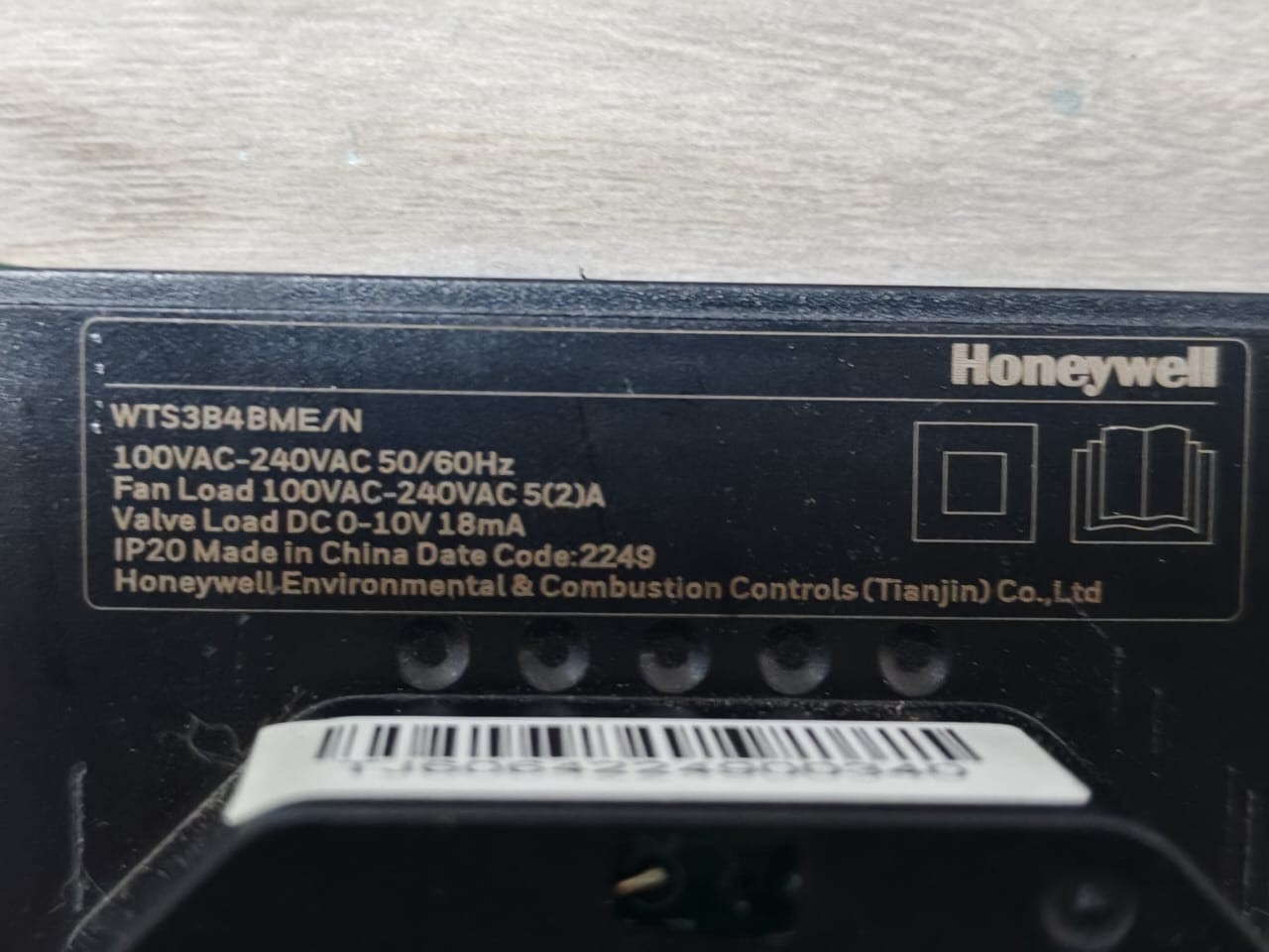 Honeywell WTS3B4BME/N HONEYWELL WTS3B4BME/N THERMOSTAT 100-240VAC 6