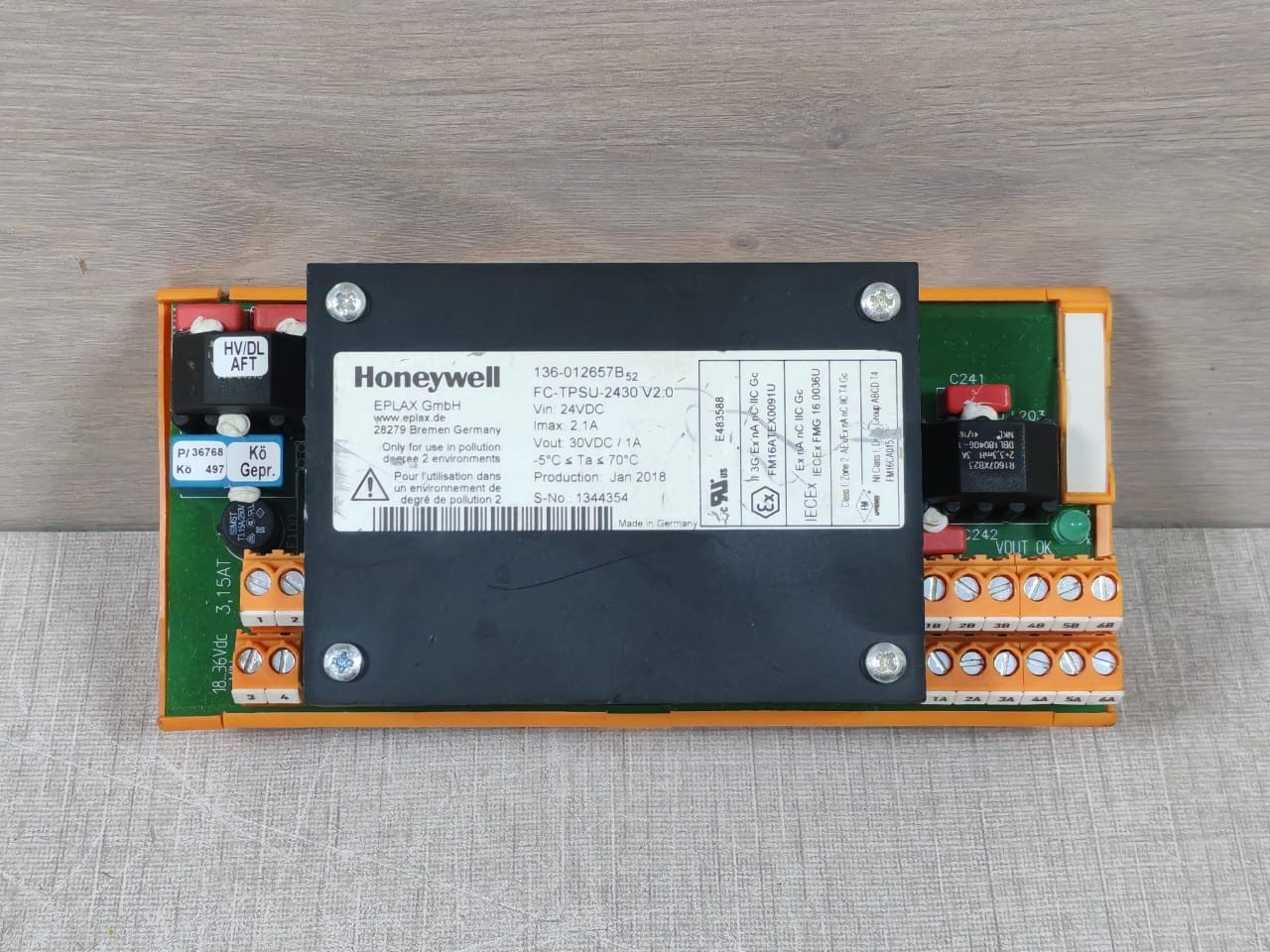 Honeywell FC-TPSU-2430 V2.0 Power Supply Converter 136-012657B