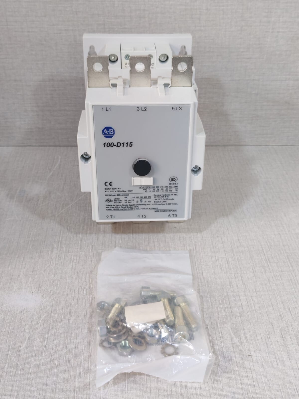 Rockwell Automation D115KF11 ALLEN-BRADLEY 100-D115 CONTACTOR 100-D115KF11 SER B 2