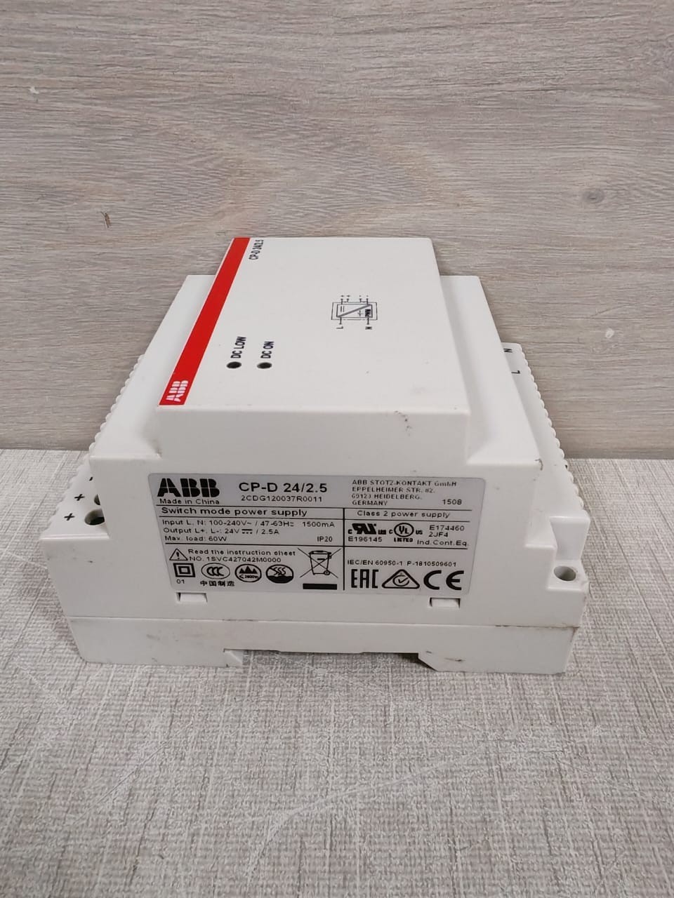 ABB 2CDG120037R0011 ABB CP-D 24/2.5 2CDG120037R0011 SWITCHING POWER SUPPLY - PROVEN 8