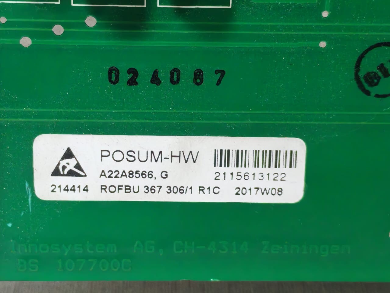 ABB COZBU-110-306 ABB COZBU 110 306/1 R1B 2017W08 POSUM Interface Card - Terminal Connector De 4