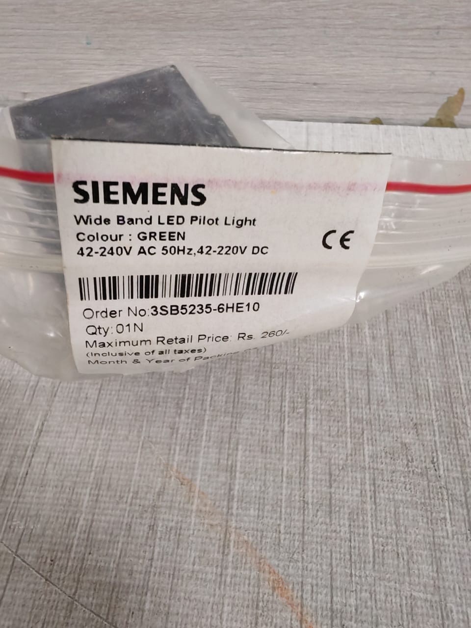 Siemens 3SB5235-6HE10 SIEMENS 3SB5235-6HE10 GREEN BROADBAND LED PILOT LIGHT (1 BOX 9 PCS) 4