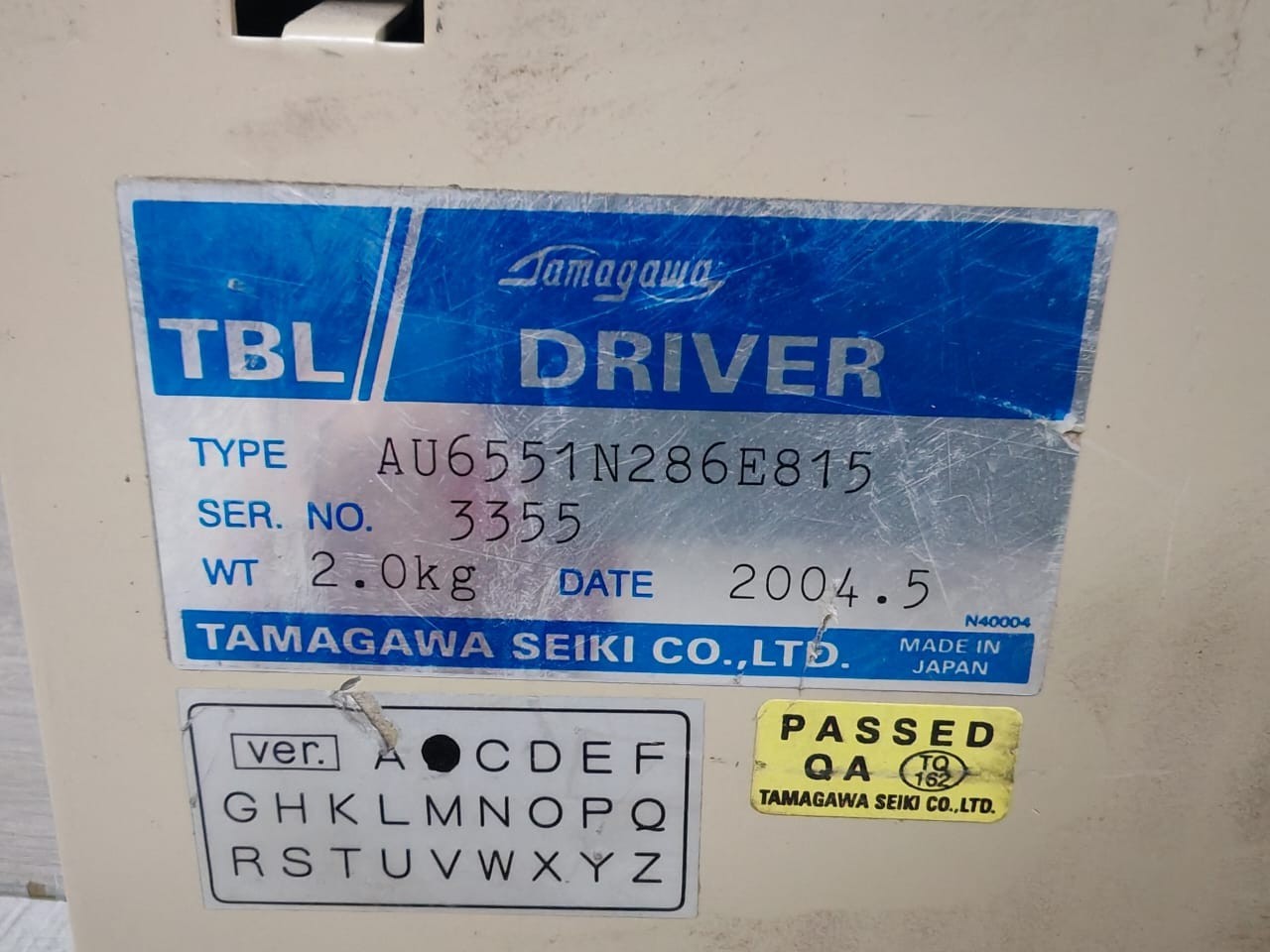 TAMAGAWA AU6551N286E815 TAMAGAWA AU6551N286E815 TBL DRIVER 4