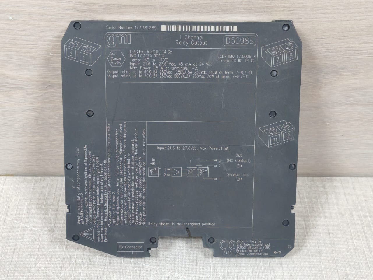 GMI D5098S GMI D5098S SIL3 Relay Output Module for 5A NE Loads 10