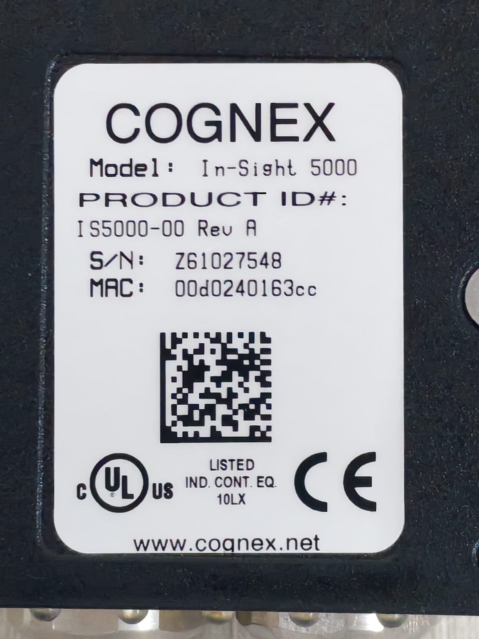 Cognex SIGHT-5000 Cognex In-Sight 5000 Series Vision System 800-5840-4 B 9