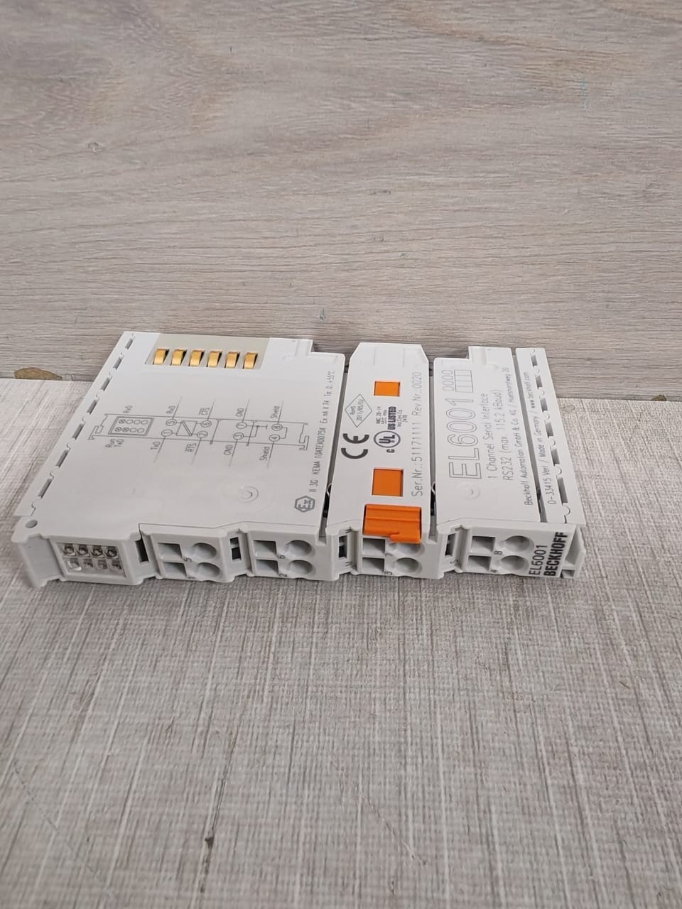 Beckhoff EL6001 BECKHOFF EL6001 CHANNEL SERIAL INTERFACE RS232 7