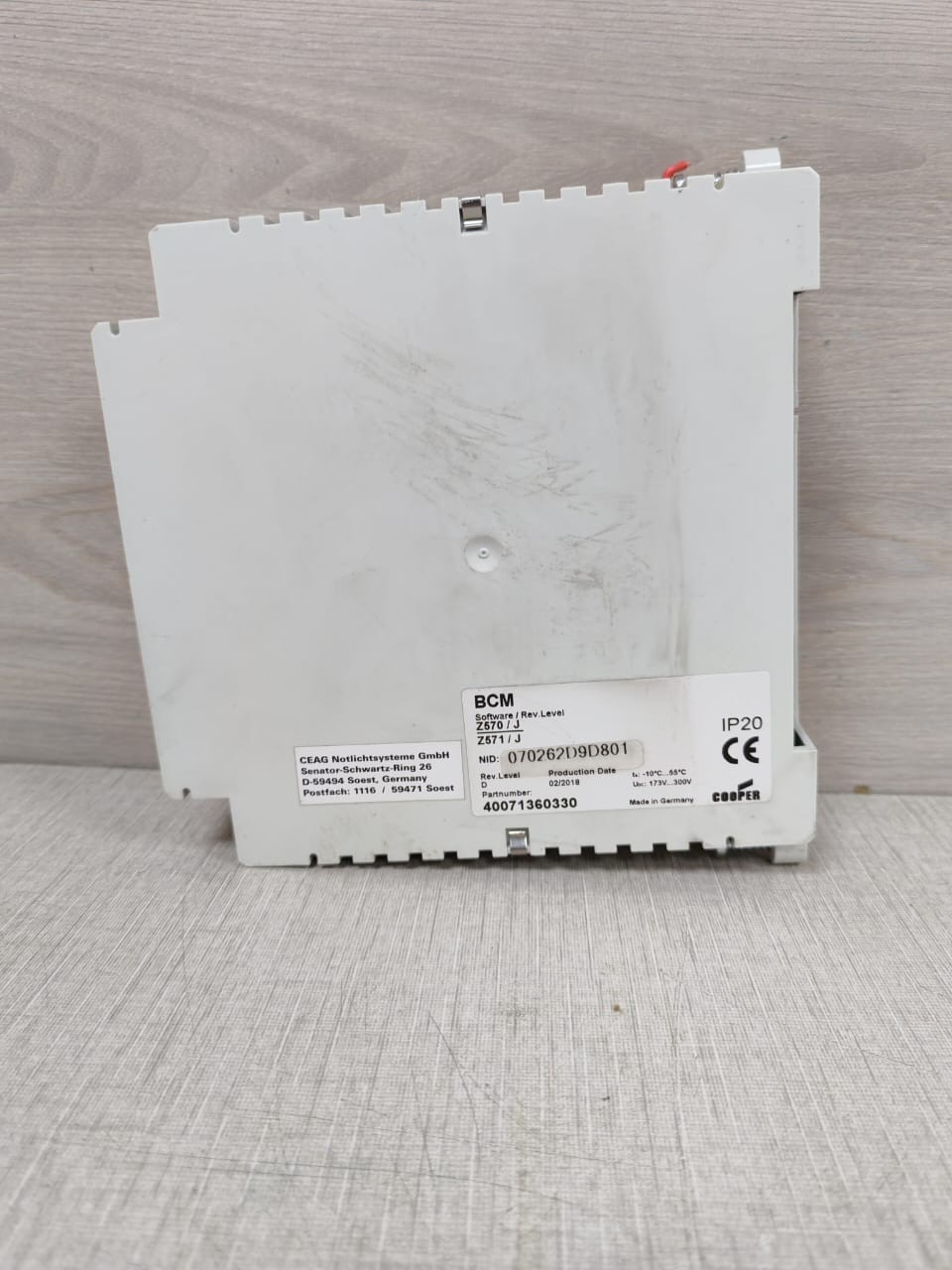 CEAG Z570/J-Z571J CEAG BCM Z570/J-Z571J REV.D 40071360330 BATTERY CONTROL MODULE 2