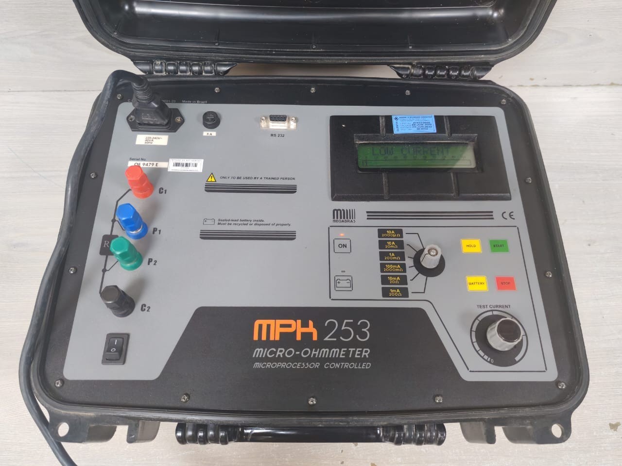 MEGABRAS MPK-253 10A DIGITAL MICRO-OHMMETER DIGITAL MICROPROCESSOR CONTROLLED