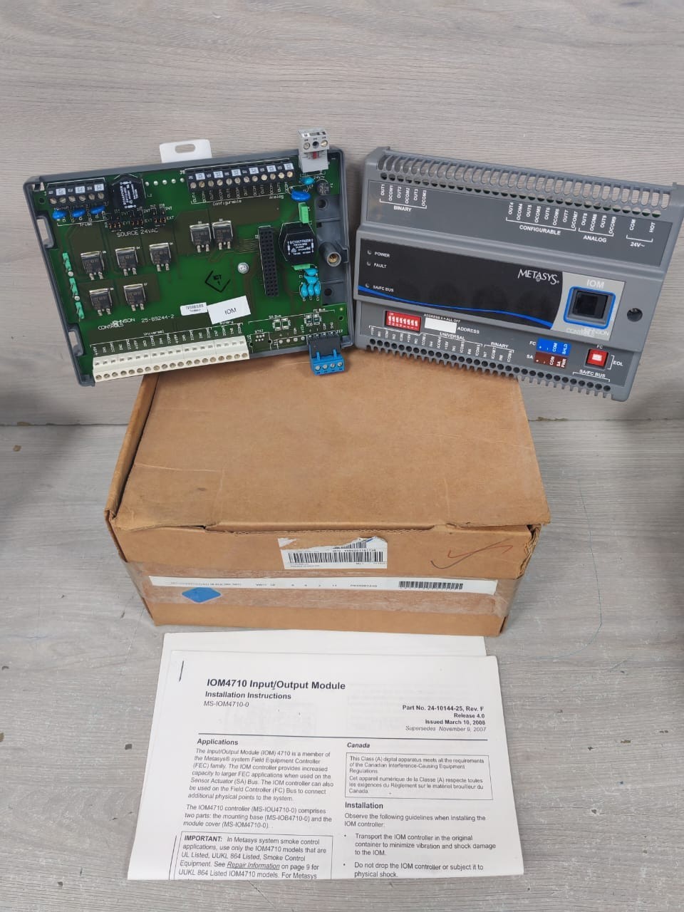 JOHNSON CONTROL MS-IOM4710-0 REV.G VER 4.0 / MS-IOB4710-0 REV.D I/O MODULE