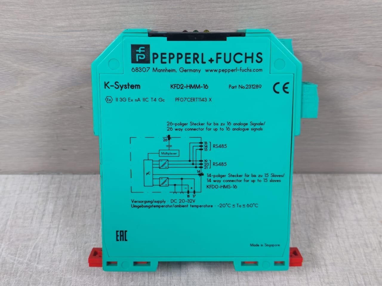 Pepperl+Fuchs HMM-16 Pepperl+Fuchs KFD2-HMM-16 HART MUX Primary Module 231289 4