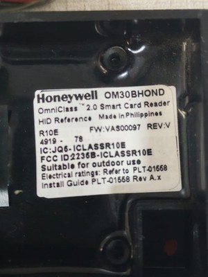Honeywell OM30BHOND HONEYWELL OM30BHOND FW:VAS00097 REV:V OMNICLASS 2.0 SMART CARD READER 6