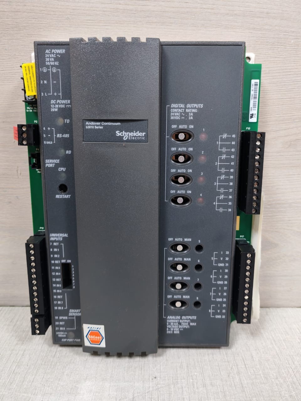 Schneider Electric B3814 SCHNEIDER ELECTRIC B3814 ANDOVER CONTINUUM B3810 SERIES 2