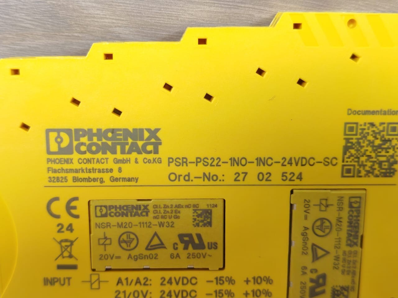 Phoenix Contact PS22-1NO-1NC-24VDC-SC Phoenix Contact PSR-PS22-1NO-1NC-24VDC-SC Coupling Relay 2702524 2