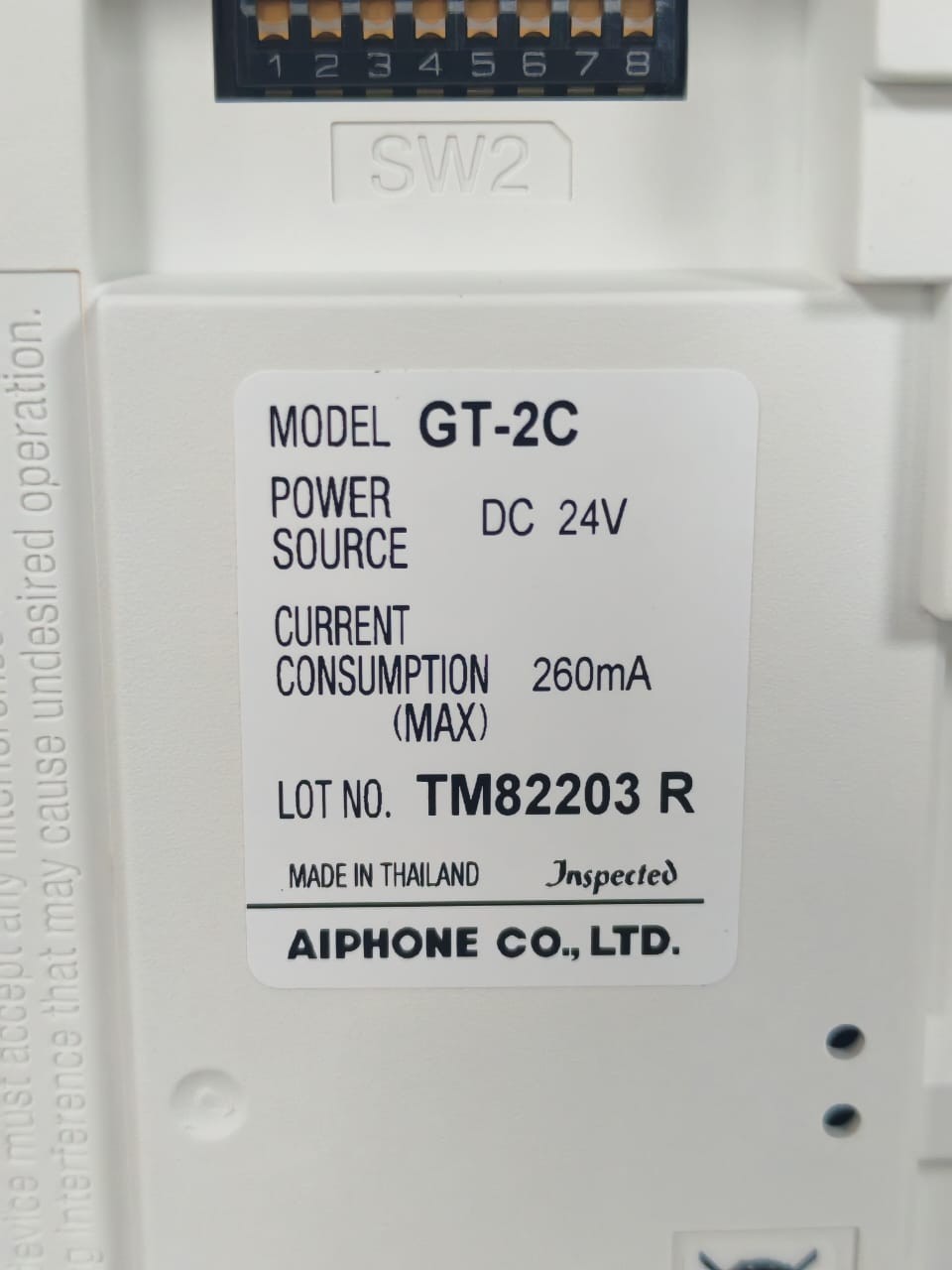Aiphone GT-2C AIPHONE GT-2C COLOR VIDEO TENANT MASTER STATION INTERCOM 24V 10