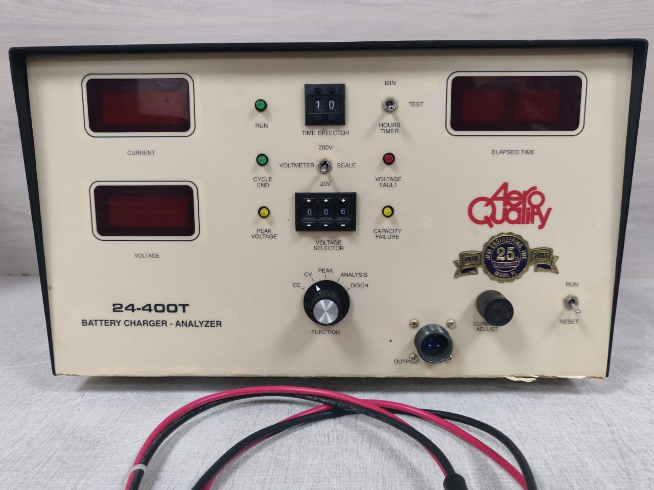 AERO QUALITY 24-400T AERO QUALITY 24-400T BATTERY CHARGER ANALYZER 240V 2A 50-60Hz 2