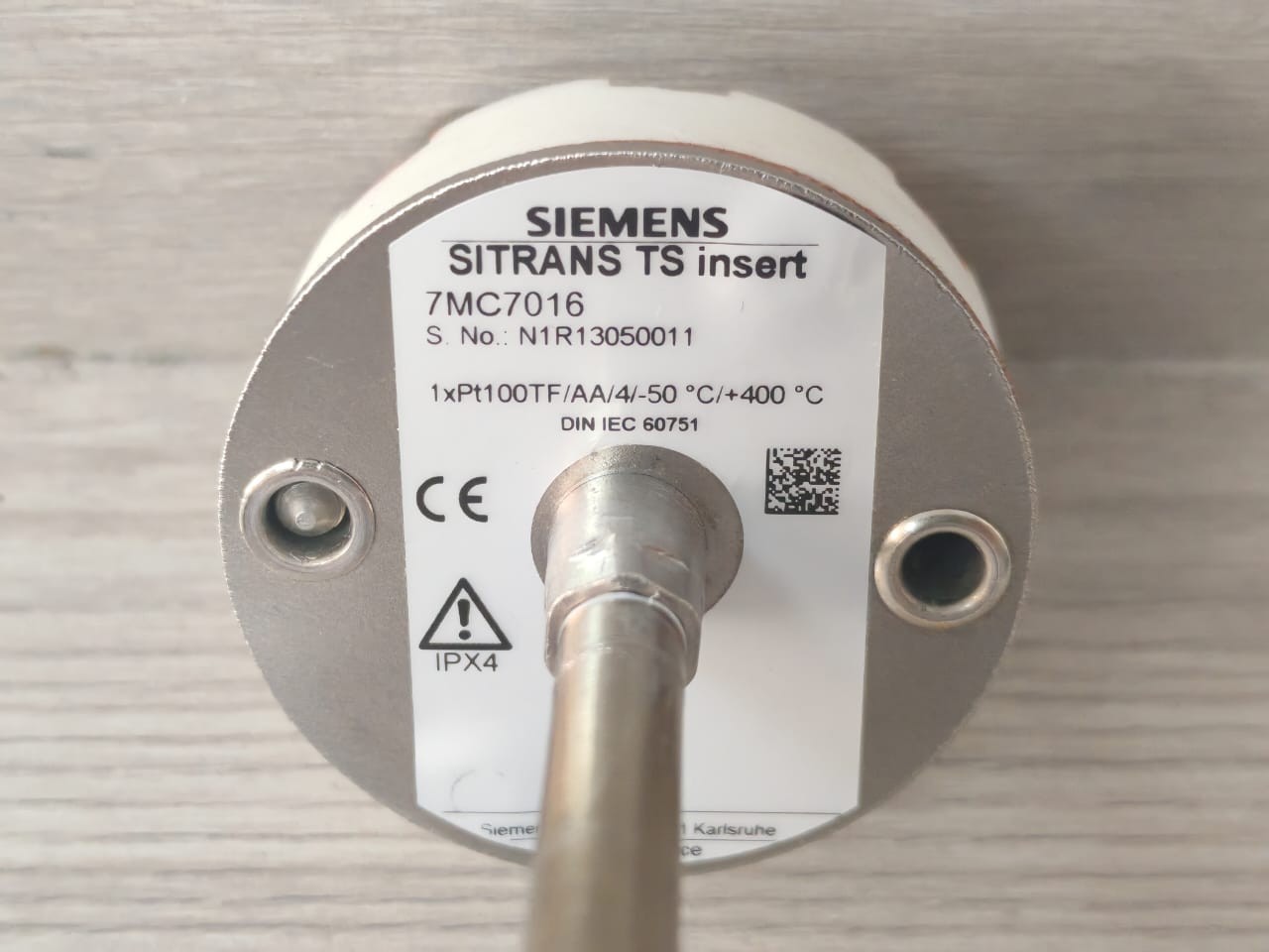 Siemens 7MC7500-1JB06-1CA3-Z SIEMENS SITRANS TS INSERT 7MC7016 TEMPERATURE SENSOR -WITH MISSING SCREWS 8