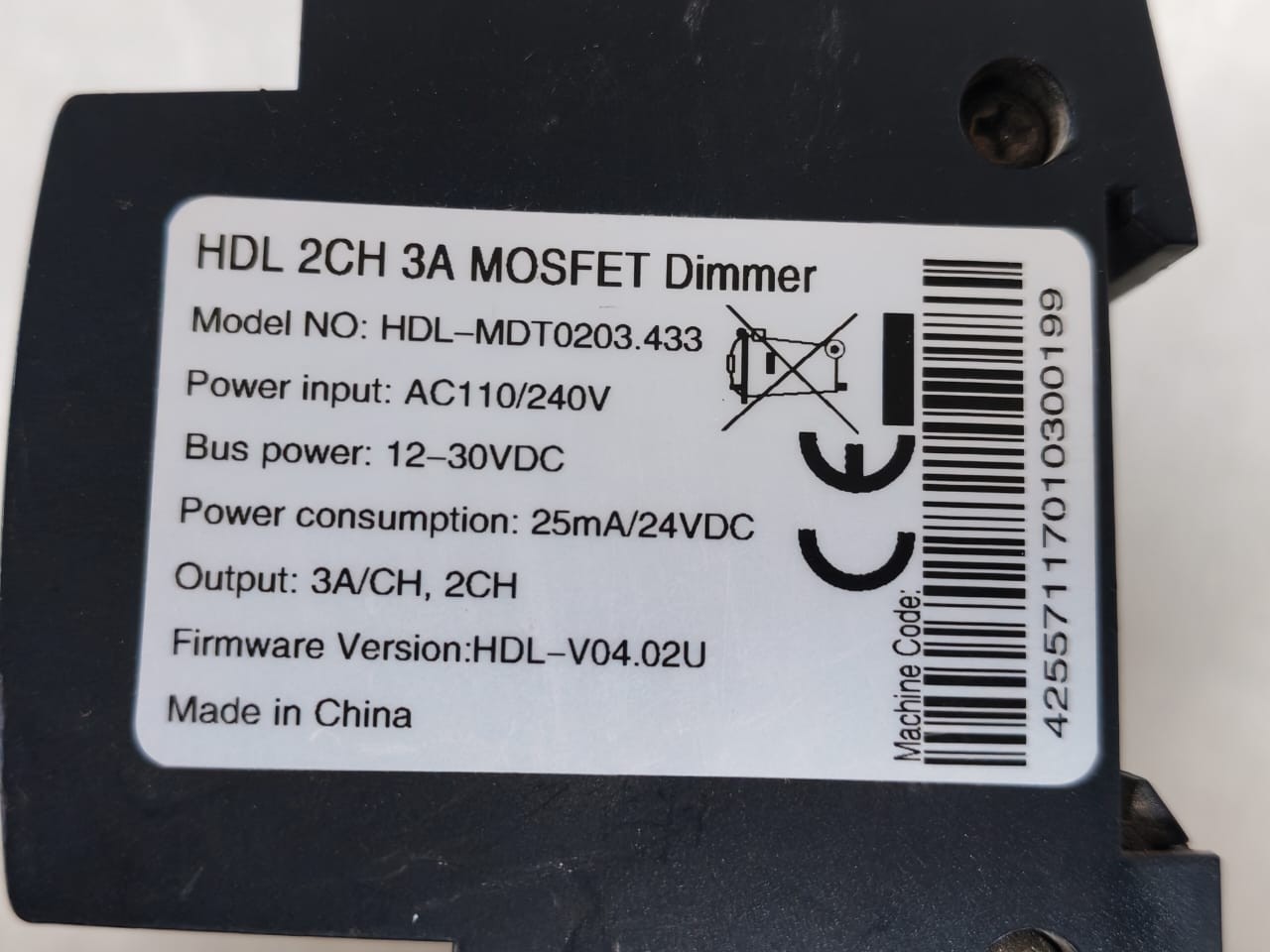 HDL MDT0203.433 HDL-MDT0203.433 HDL 2CH 3A MOSFET Dimmer 4