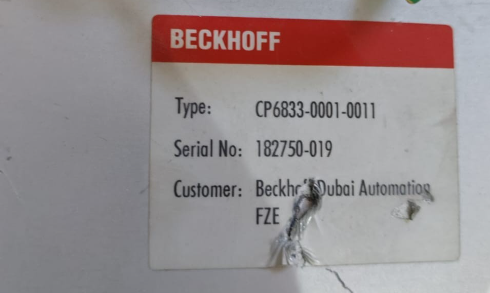 Beckhoff CP6833-0001-0011 Beckhoff CP6833-0001-0011 Integrated Control Panel - No Control Panel Monitor 5