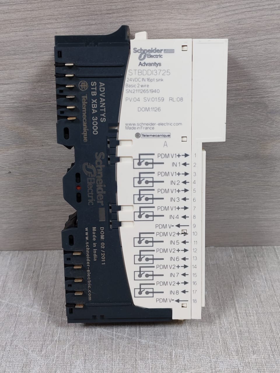 Schneider Electric RL-08 Schneider Electric STBDDI3725 Basic Digital Input Module STB PV:04SV:01.59 RL:08 4