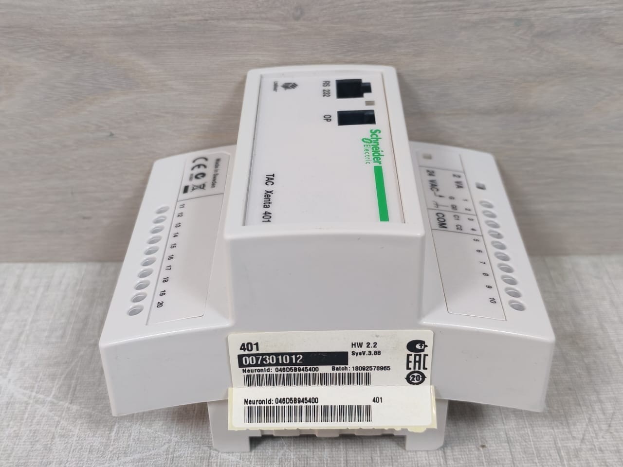 Schneider Electric XENTA-401 Schneider Electric Tac Xenta 401 Programmable Controller 007301012 5
