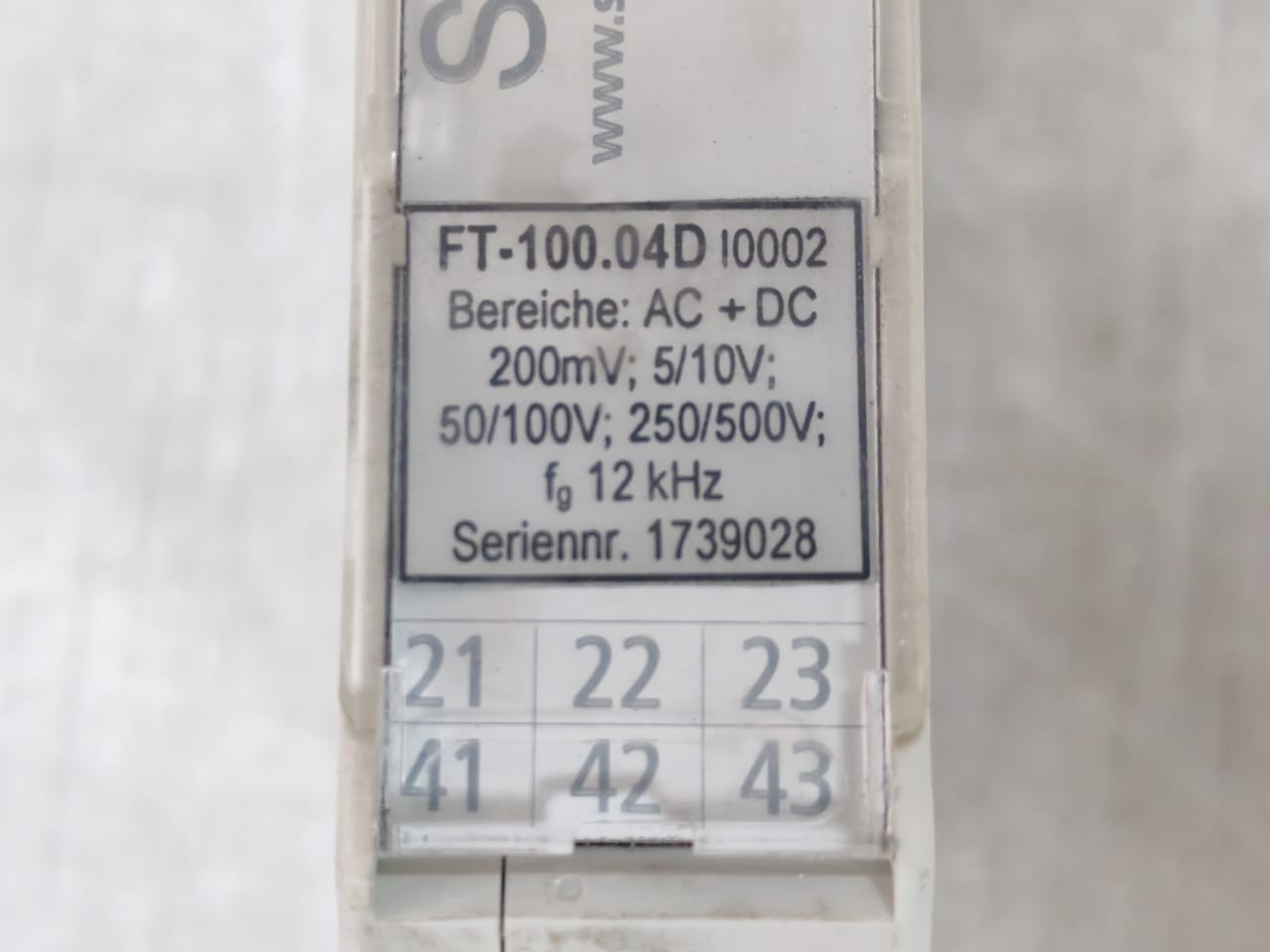 R. STAHL FT-100 Steel FT-100.04D Signal Separator FT-100 2