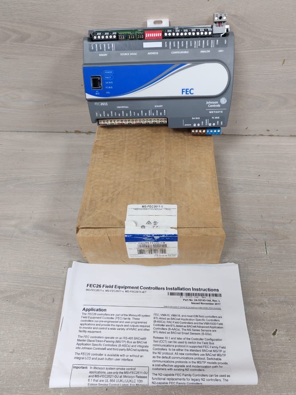 Johnson Controls FEC2611-0 JOHNSON CONTROL MS-FEC2611-0 FIELD EQUIPMENT CONTROLLER 17 POINT 2