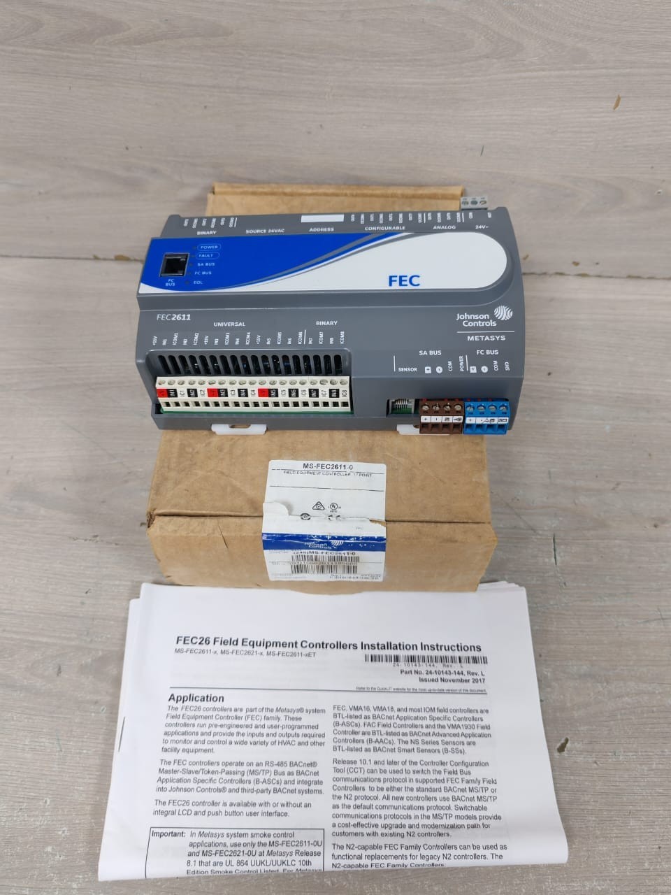JOHNSON CONTROL MS-FEC2611-0 FIELD EQUIPMENT CONTROLLER 17 POINT