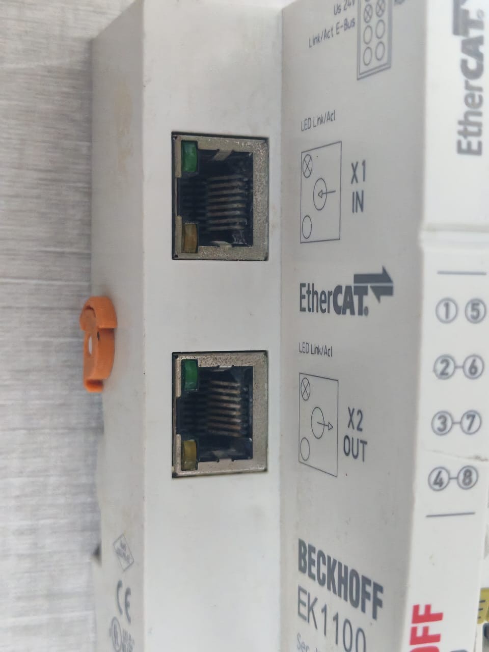 Beckhoff EK1100 BECKHOFF EK1100 ETHERCAT COUPLER INTERFACE MODULE 24V 6