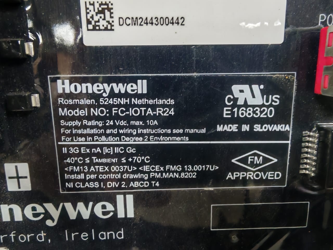 Honeywell 51306505-175 Honeywell FC-IOTA-R24 HW REV 2.0 51306505-175 REV M Remote Control Universal S 3