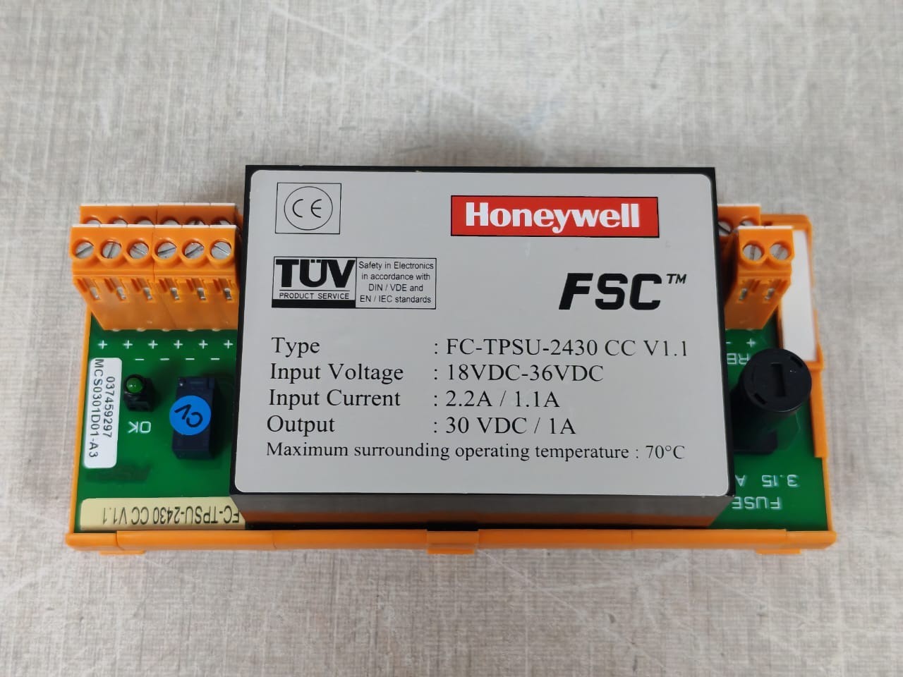Honeywell TPSU-2430 HONEYWELL FC-TPSU-2430 CC V1.1 / MCS0301D01 POWER SUPPLY CONVERTER 6