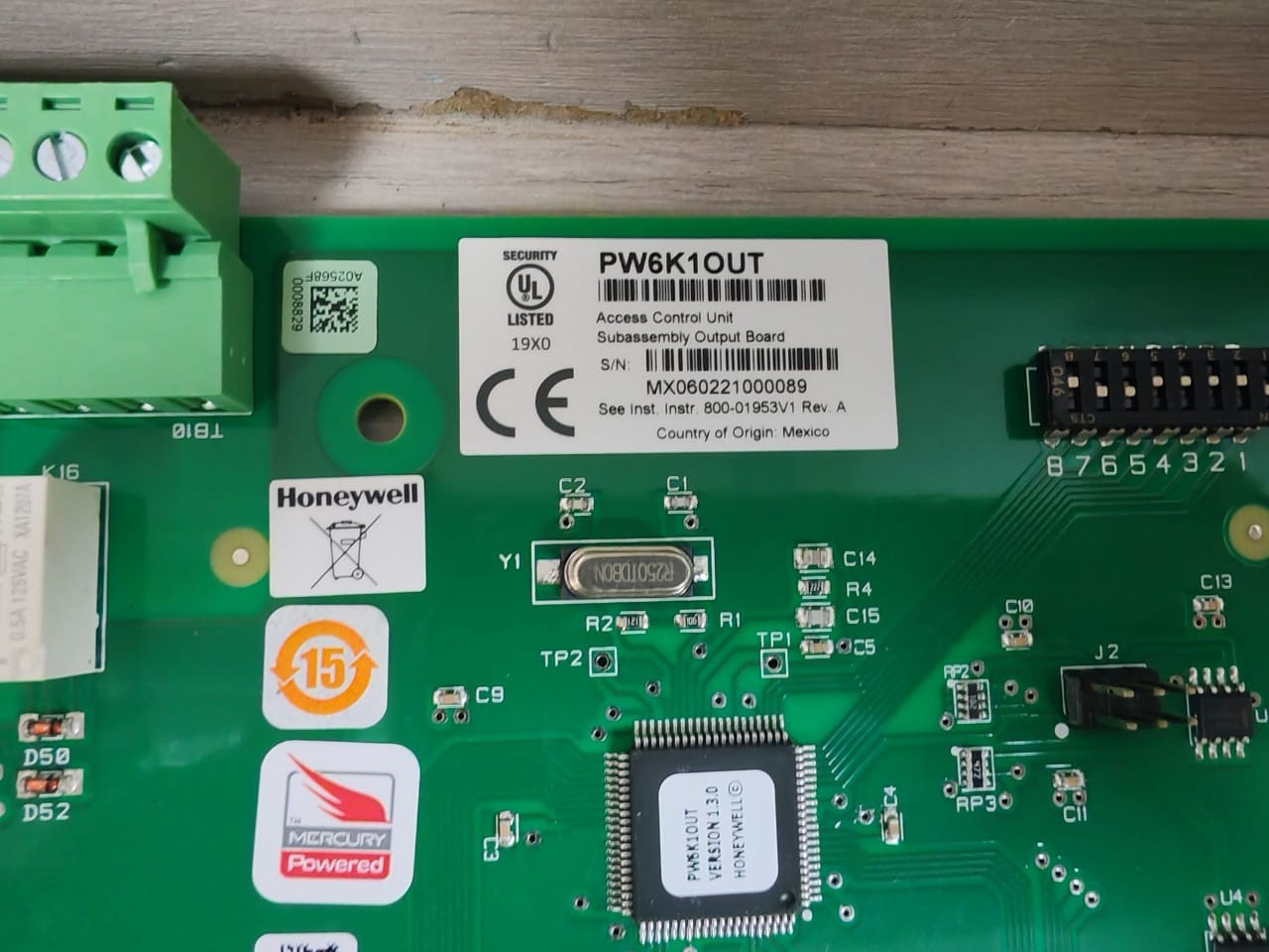 Honeywell PW6K1OUT HONEYWELL PW6K1OUT ACCESS CONTROL UNIT SUBASSEMBLY OUTPUT BOARD 4