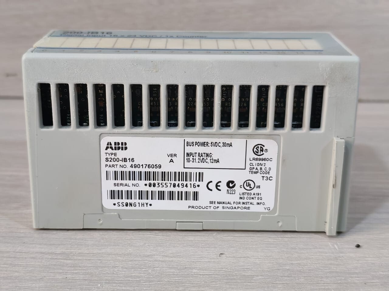 ABB INPUT-16 ABB S200-IB16 & S200-TB3 DIGITAL INPUT 16 X 24VDC/1X COUNTER 5
