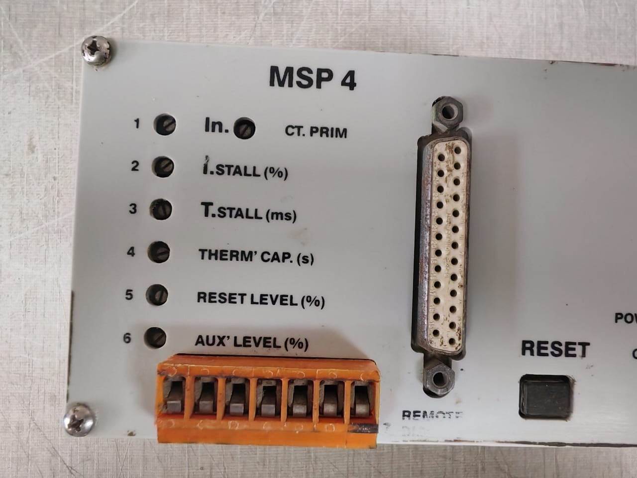 MSP SYSTEMS MSP4 MSP SYSTEMS MSP4 Motor Protection Unit 2