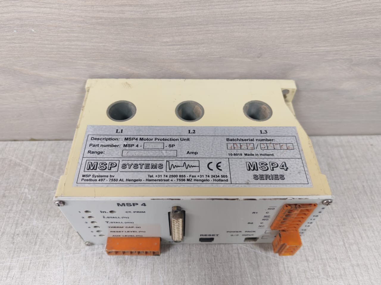 MSP SYSTEMS MSP4 MSP SYSTEMS MSP4 Motor Protection Unit 5