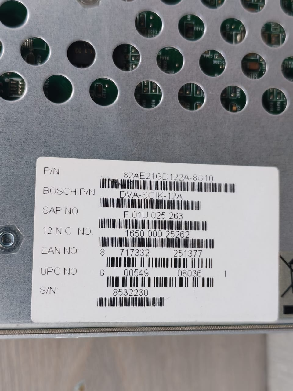 Bosch F.01U.025.263 Bosch DVA-SCIK-12A DiskArray Controller F.01U.025.263 5