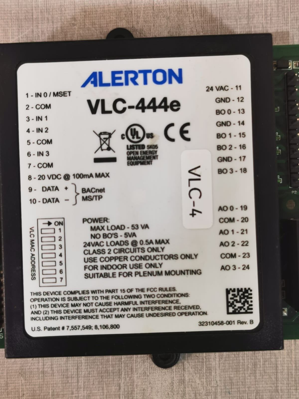 Alerton VLC-444E Alerton BACtalk VLC-444e Programmable Logic Controller 2