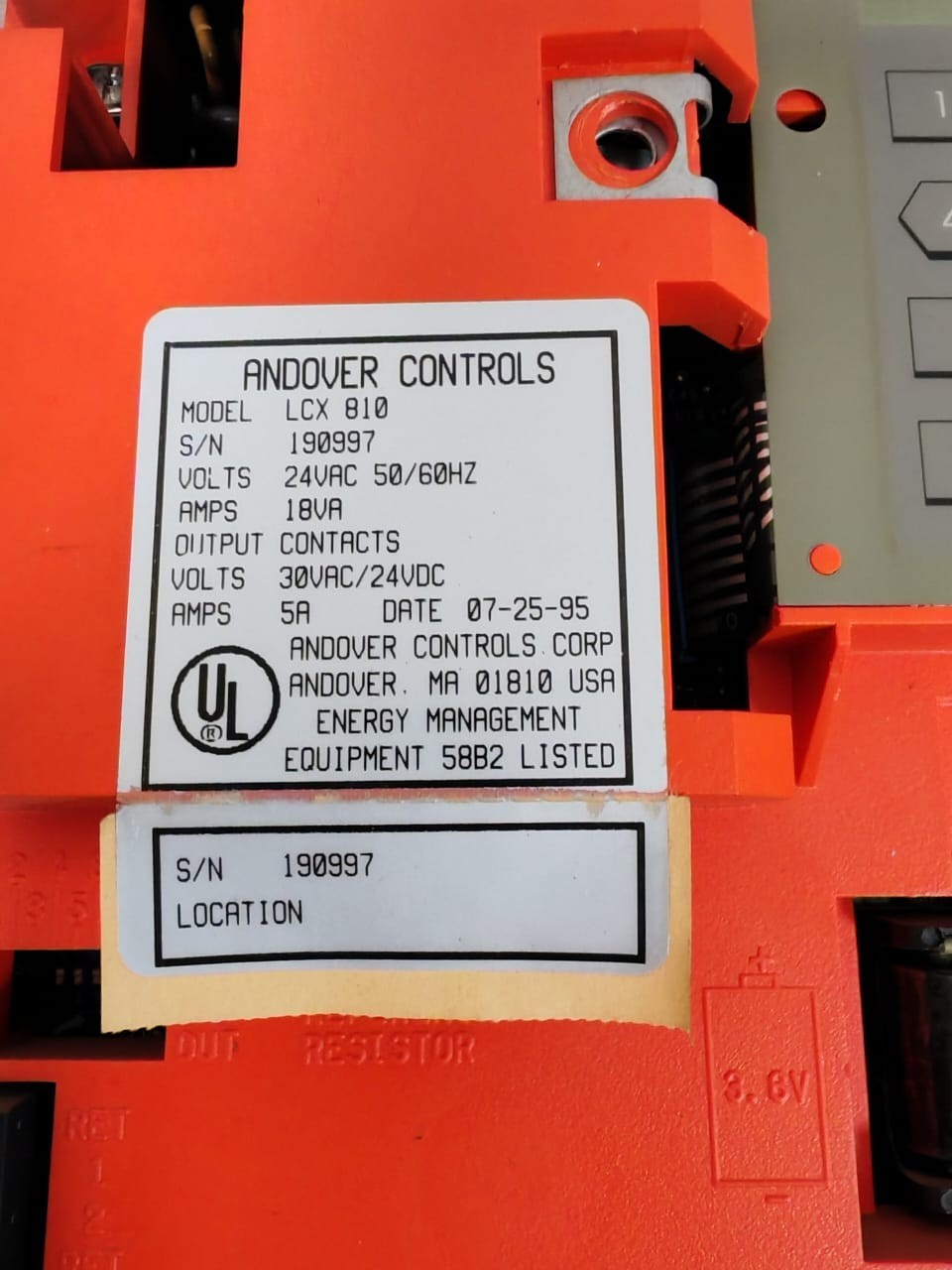 INFINITY LCX-810 INFINITY ANDOVER CONTROL LCX 810 24VAC 50/60HZ 5