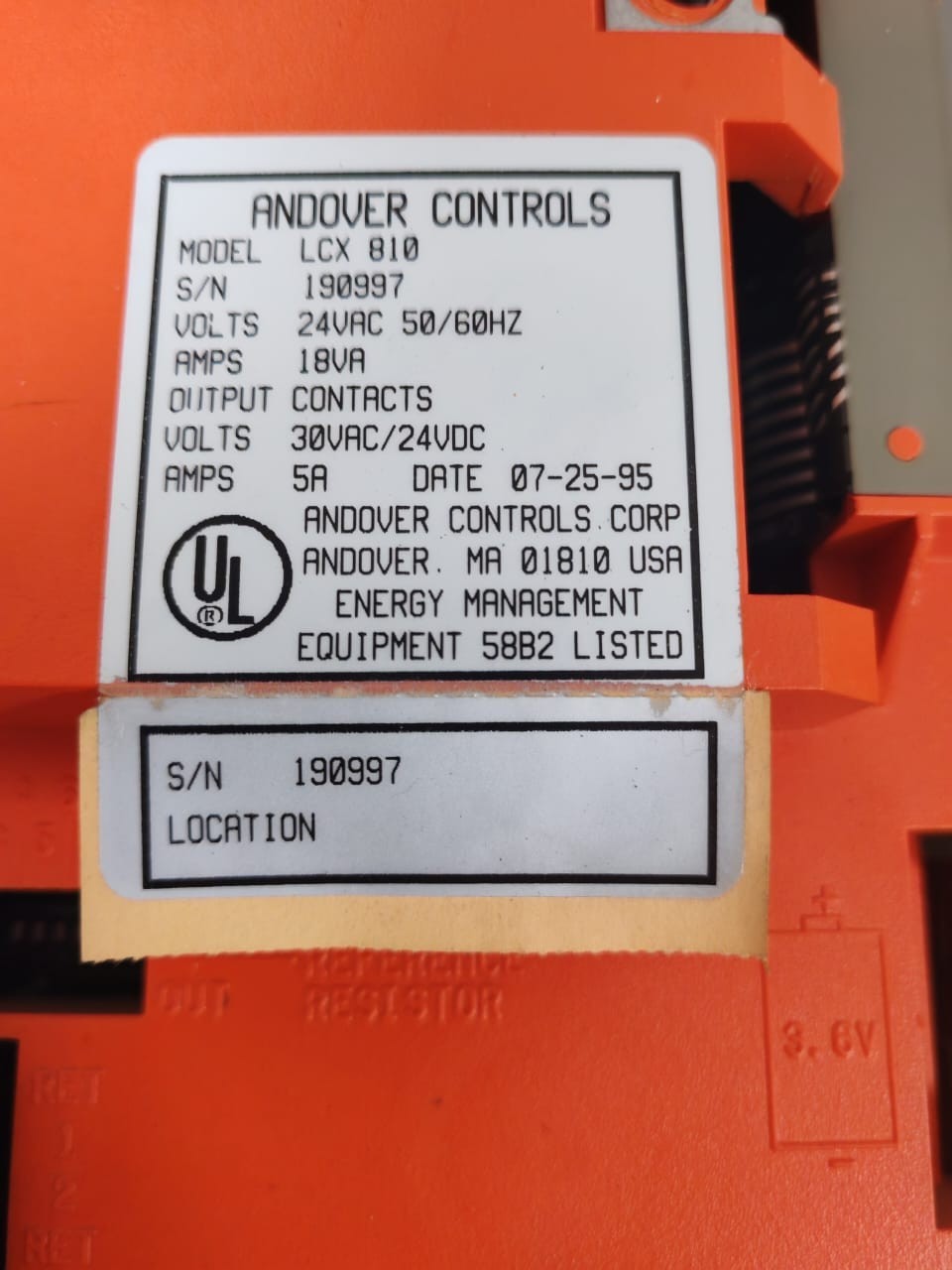 INFINITY LCX-810 INFINITY ANDOVER CONTROL LCX 810 24VAC 50/60HZ 6