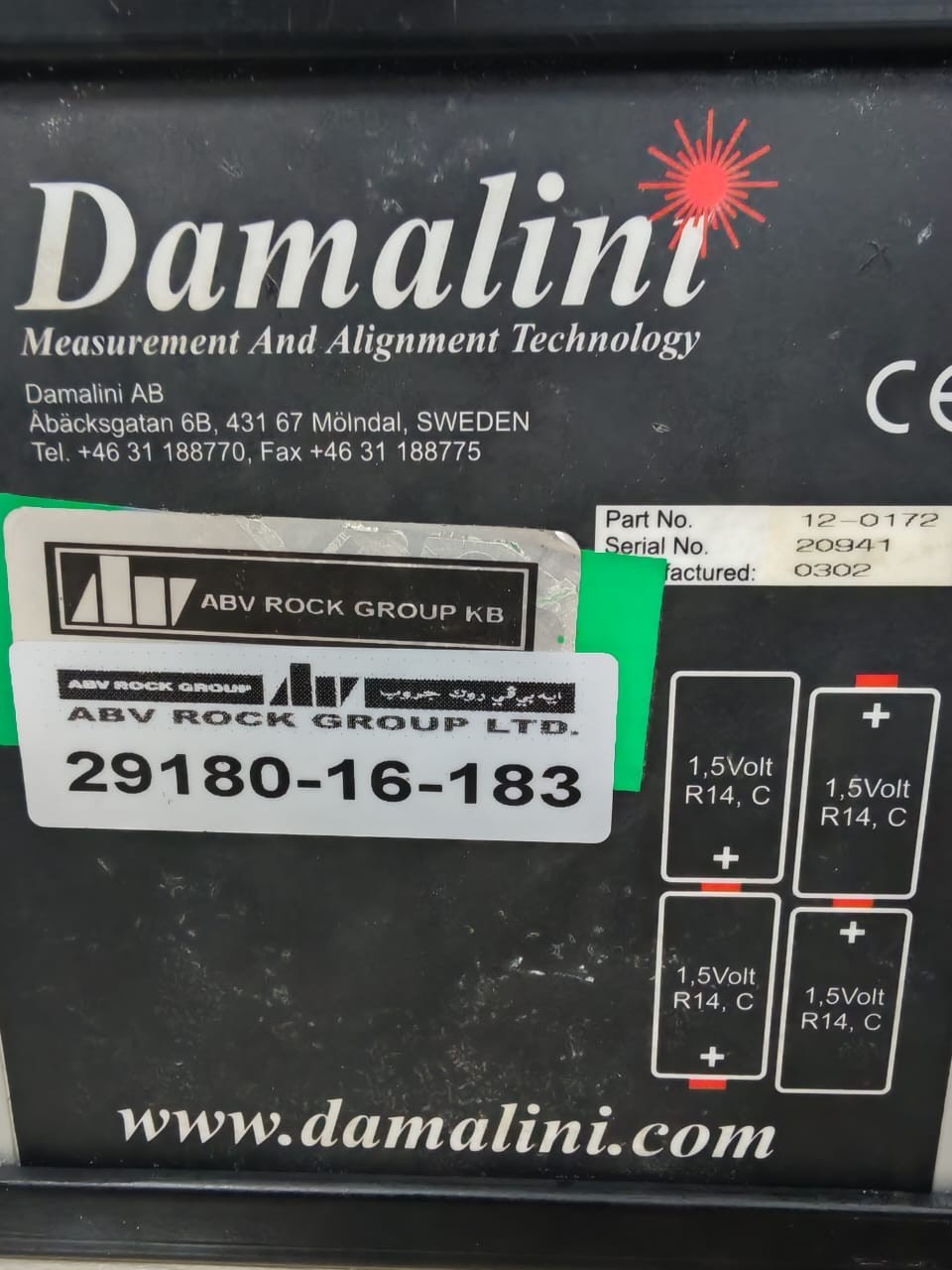 EASY LASER LASER-12 EASY LASER 12-0172 MEASURING AND ALIGNMENT SYSTEMS 29180-16-183 6