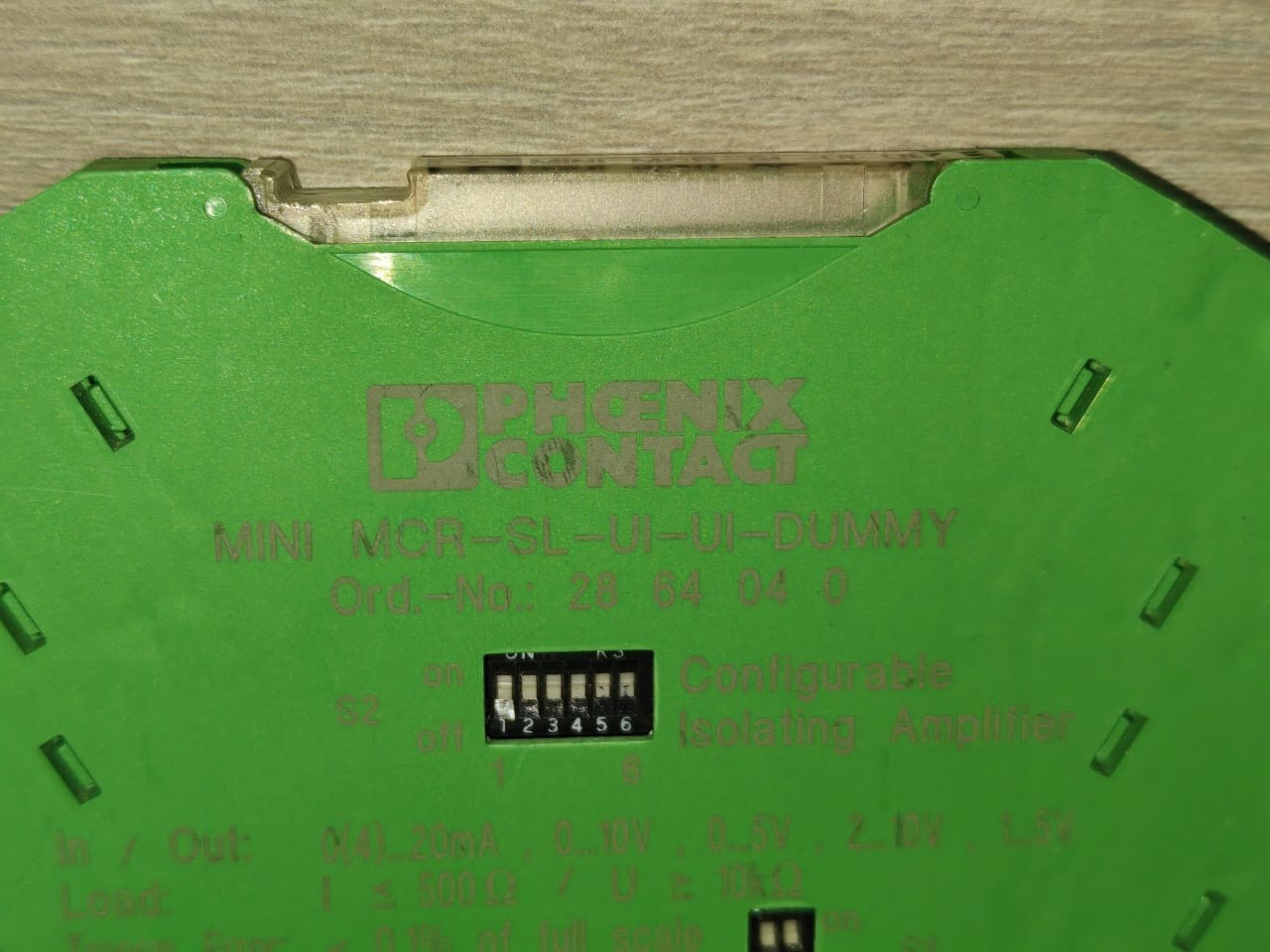 Phoenix Contact 2864040 PHOENIX CONTACT MINI MCR-SL-UI-UI-DUMMY 2864040 CONFIGURABLE ISOLATION AMPLIFIER 7
