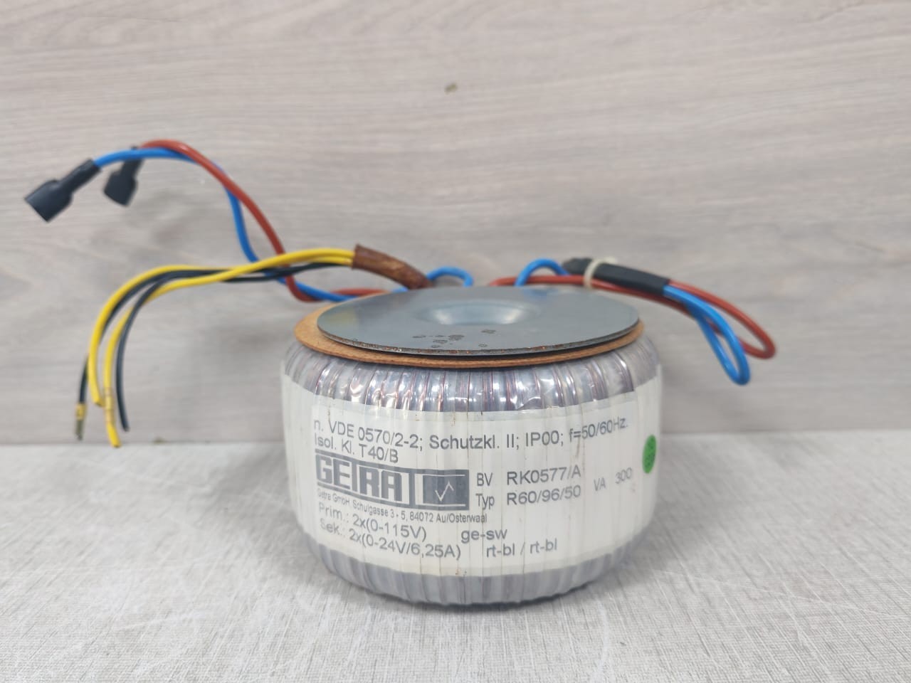 RK0577/A Getra RK0577/A Toroidal Transformer R60/96/50 300Va 7