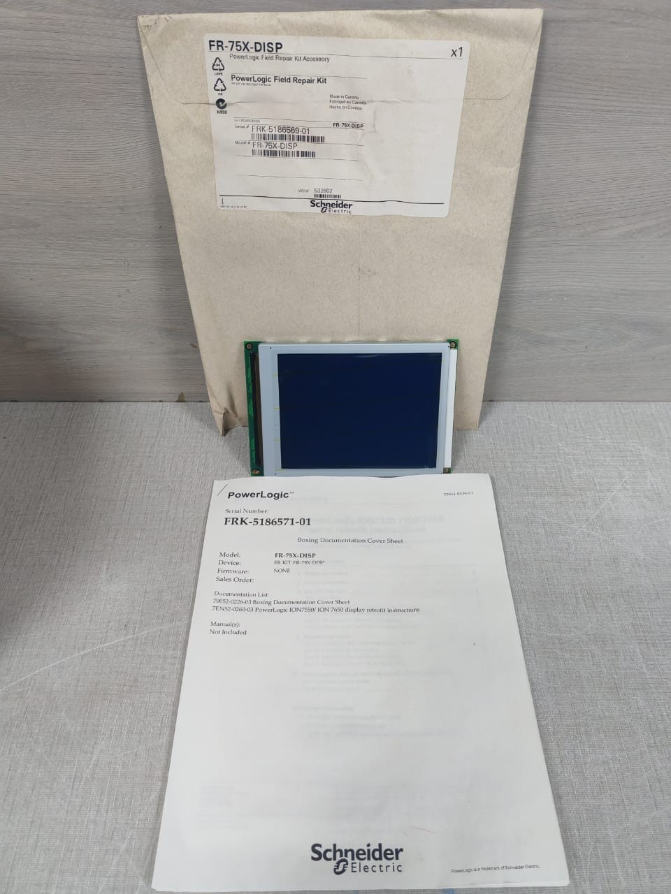 Schneider Electric FR-75X-DISP SCHNEIDER ELECTRIC FR-75X-DISP POWERLOGIC FIELD REPAIR KIT ACCESSORIES 2
